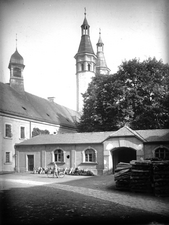 Alte Aufnahme Vituskirche von Süden mit Laubenkreuzgang, undatiert (medbo)