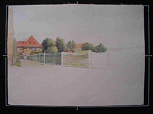 Blick auf Gärtnerhäuschen nach Norden, ohne Datum, Matthias von Kramer (Sammlung Vierzigmann | medbo)